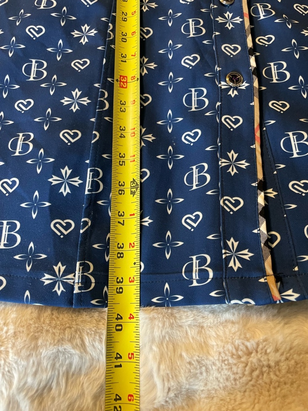 Louis Vuitton Collar dress with Beige Plaid Trim - Picture 4 of 10